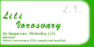 lili vorosvary business card
